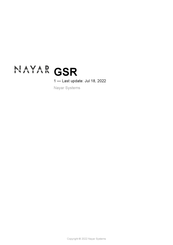 Nayar Systems GSR Manual