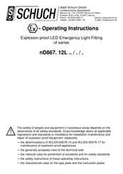 Schuch nD867.12L Series Operating Instructions Manual