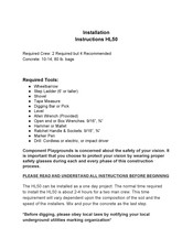 Component Playgrounds HL50 Installation Instructions Manual