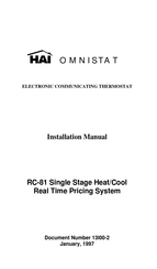 Hai Omnistat RC-81 Installation Manual