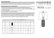 Safavieh Lighting TBL4416A Quick Start Manual