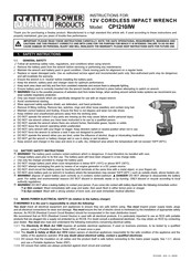 Sealey CP1210/IW Instructions