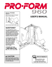 Pro-Form 960 User Manual