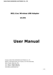 HAOLIYUAN ELECTRONIC U1291 User Manual