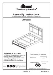 Furniture of America CM7556Q Assembly Instructions Manual