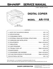 Sharp AR-1118 Service Manual