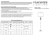 Safavieh Lighting LIT4342A Quick Start Manual