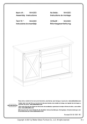 Walker Edison W44SBD Manual