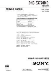 Sony DHC-EX770MD Service Manual