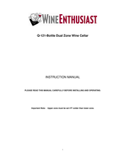 WineEnthusiast Q-121-Bottle Instruction Manual