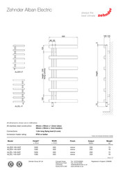 Zehnder Rittling Alban Electric ALZER-100-50/F Quick Start Manual