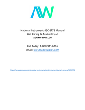 National Instruments NI 1772 Manual