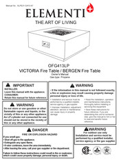 ELEMENTI OFG413LP Owner's Manual