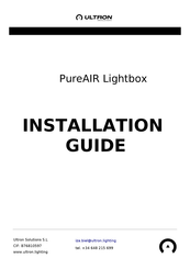 ultron PureAIR Lightbox Installation Manual