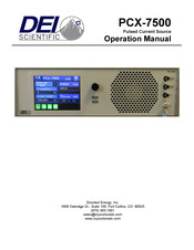 DEI PCX-7500-110 Operation Manual