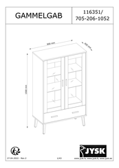 Jysk 705-206-1052 Assembly Instructions Manual