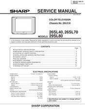 Sharp 29SL80 Service Manual