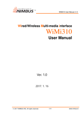 Nimbus Water Systems WiMi310 User Manual