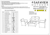 Safavieh Outdoor Vellor PAT7516 Assembly Instructions Manual