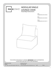Mainstays MS16-D4-1007-09 Assembly Instructions Manual