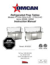 Omcan PT-CN-1778-S-HC Instruction Manual