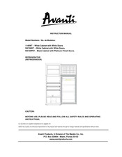 Avanti 1149WT Instruction Manual