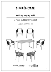 SIMPLIHOME WyndenHall Brooklyn + Max AXCPTDS7-BEL Assembly Instructions Manual