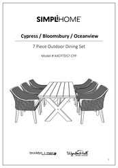 SIMPLIHOME WyndenHall Brooklyn + Max AXCPTDS7-CYP Assembly Instructions Manual