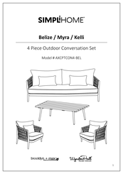 SIMPLIHOME WyndenHall Brooklyn + Max AXCPTCON4-BEL Assembly Instructions Manual