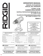 Ryobi R860012 Operator's Manual