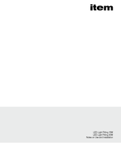 ITEM LED Light Fitting 15W Notes On Use And Installation