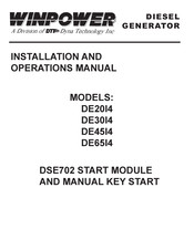 DTI Dyna Technology WINPOWER DE65I4 Installation And Operation Manual
