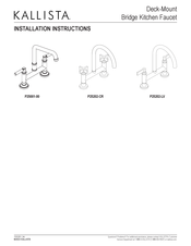 Kallista One P25202-CR Installation Instructions Manual