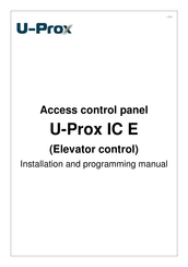 U-Prox IC E Installation And Programming Manual