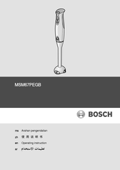 Bosch MSM67PEGB Operating Instructions Manual