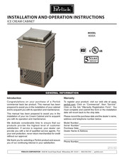 Perlick 8000A Assembly, Installation And Operation Instructions