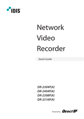 Direct IP IDIS DR-2300P Series Quick Manual