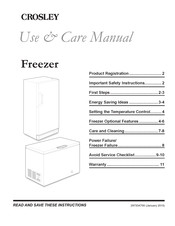 Crosley CFUF14QW Use & Care Manual