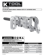 K Tool International KTI-81798S Owner's Manual