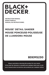 Black & Decker MOUSE BDEMS230 Instruction Manual