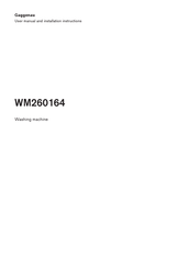 Gaggenau WM260164 User Manual And Installation Instructions