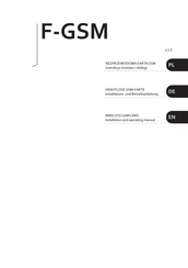 DTM System F-GSM Installation And Operating Manual