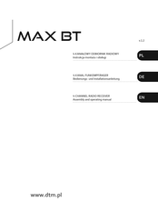 DTM System MAX BT Assembly And Operating Manual