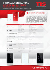 TIS VENERA VEN-2S-2R-HC Installation Manual
