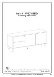 Walker Edison W60VI2DD Assembly Instructions Manual
