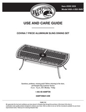 HAMPTON BAY COVINA AS-J-252-3NR/7D Use And Care Manual