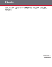 Simplex InfoAlarm 4100U Operator's Manual