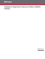 Simplex InfoAlarm 4100ES Operator's Manual