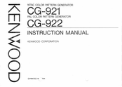 Kenwood CG-921 Instruction Manual