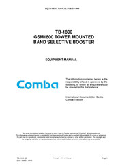 COMBA TB-1800 Equipment Manual